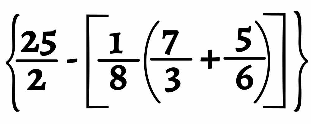 Operaciones con fracciones y signos de agrupación math3logic