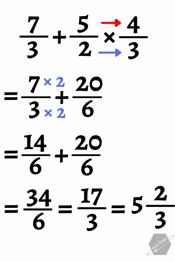 Combinando operaciones math3logic ejemplo