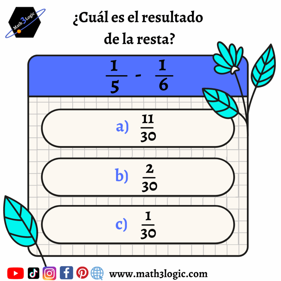 Suma Y Resta De Fracciones Con Diferente Denominador Math3logic 