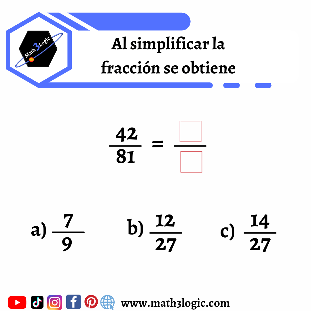 Comprueba tus conocimientos simplificación de fracciones math3logic