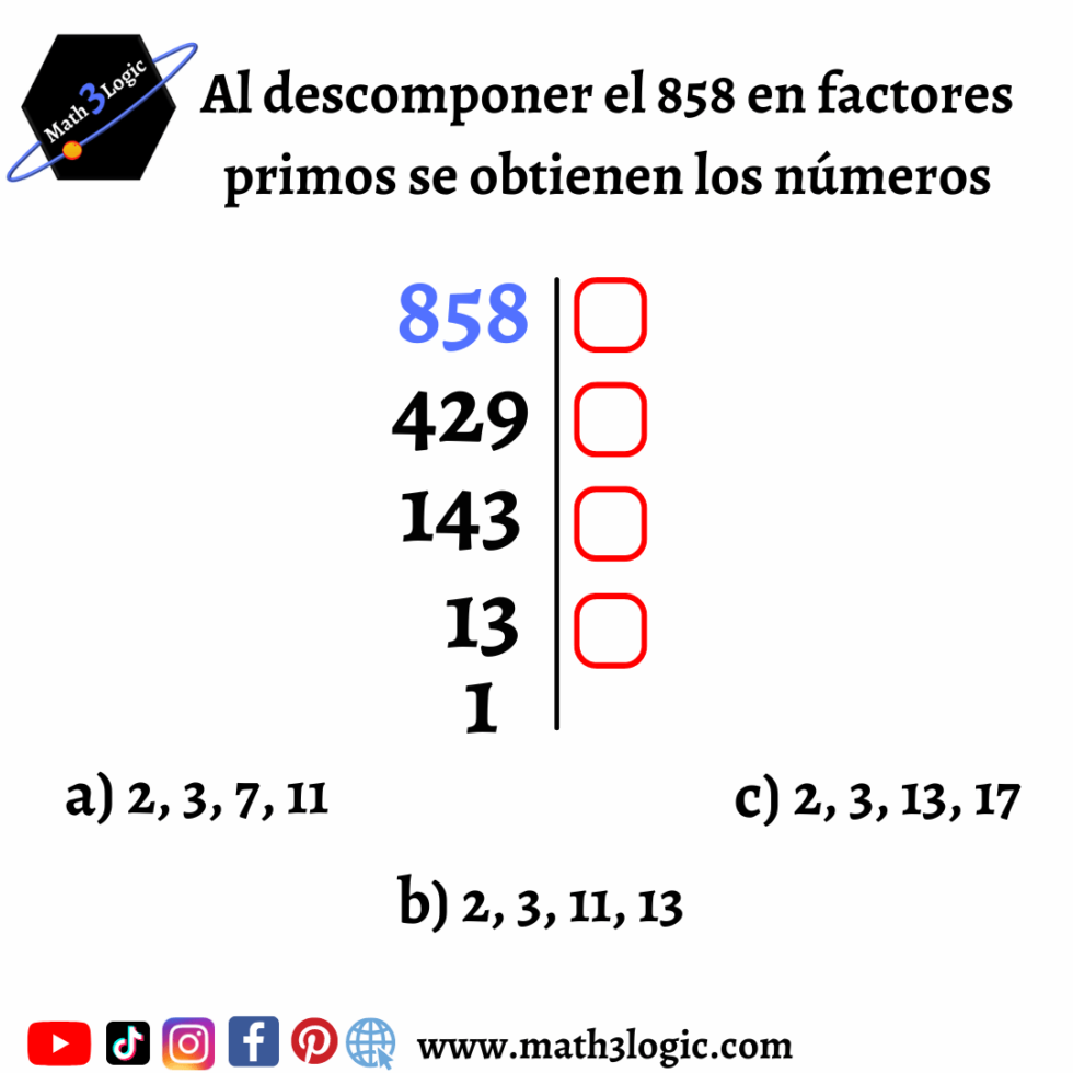 Descomponer Un N Mero En Factores Primos Math Logic