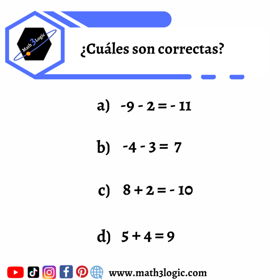 Ley de los signos - Suma y Resta – Math3logic