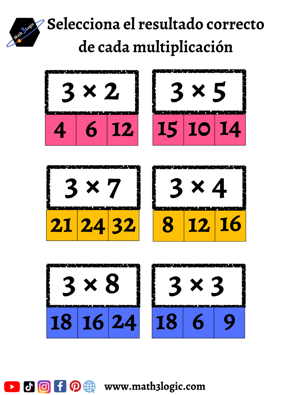Tabla del 3 math3logic ejercicios6