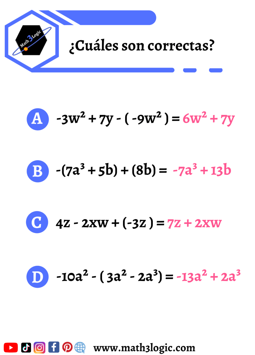 20 Ejercicios De Suma Y Resta De Polinomios - Image to u