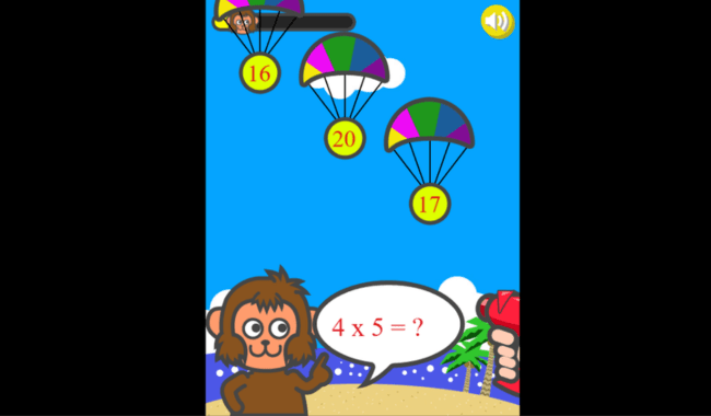 Juegos calculo mental mono multiplicador