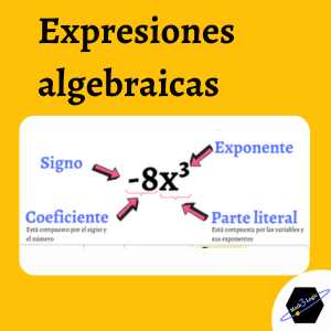 Expresiones algebraicas, término, coeficiente, literal, monomio, polinomio, etc. math3logic matemáticas
